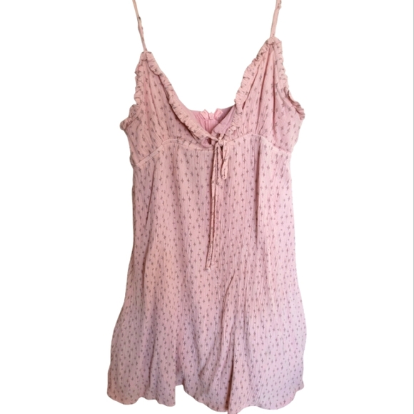 Papermoon Pink Silver 100% Rayon Camisole Dress Size Large - Picture 1 of 11